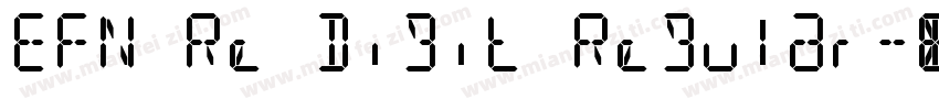 EFN Re Digit Regular字体转换